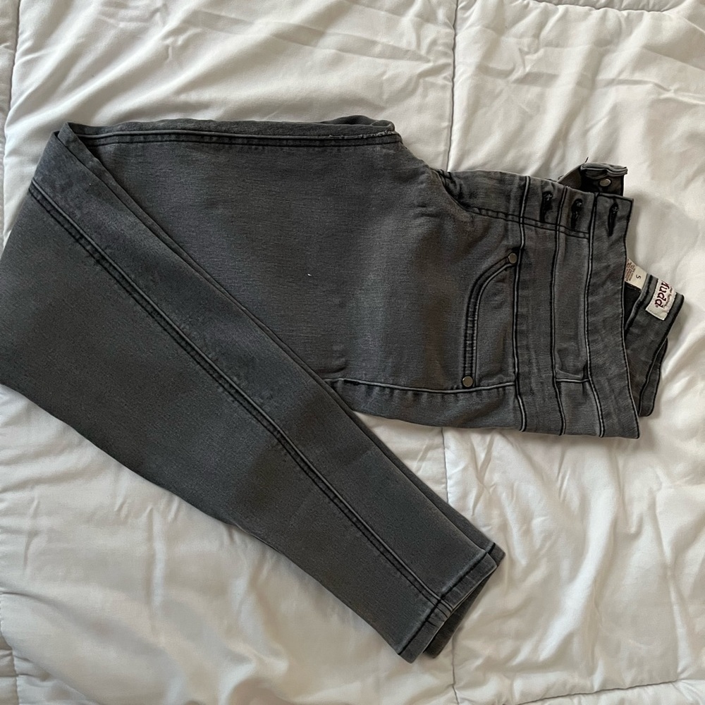 Very high waisted dark gray jeans from Mudd
